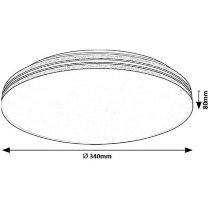 Rabalux - LED-Deckenleuchte LED/18W/230V 4000K d 34 cm