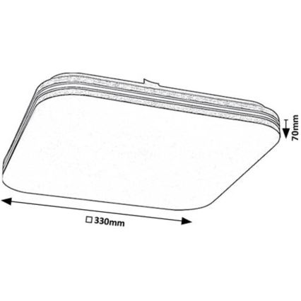 Rabalux - LED-Deckenleuchte LED/18W/230V 4000K 33x33 cm