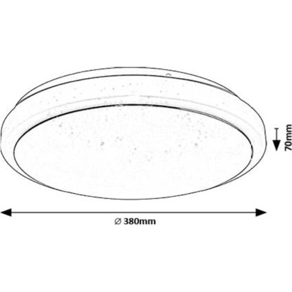 Rabalux - LED-Deckenleuchte LED/24W/230V 3000K d 38 cm