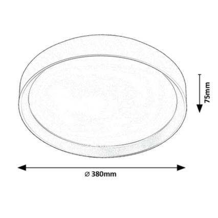 Rabalux - LED-Deckenleuchte LED/25W/230V 3000K d 38 cm