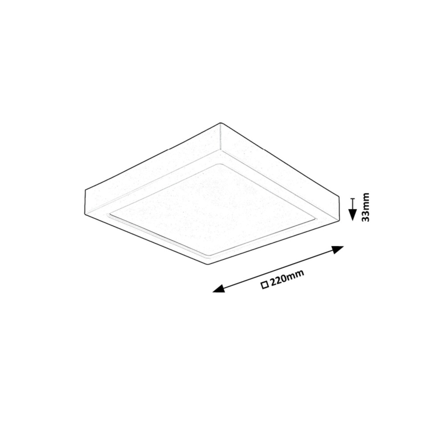 Rabalux - LED-Deckenleuchte LED/24W/230V 4000K 22x22 cm weiß