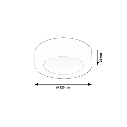 Rabalux - LED-Deckenleuchte LED/7W/230V 4000K d 12 cm schwarz
