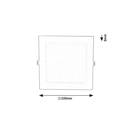 Rabalux - LED-Einbauleuchte LED/18W/230V 22x22 cm weiß