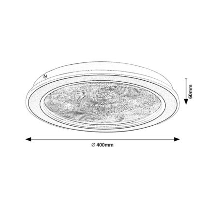 Rabalux - LED dimmbare Deckenleuchte LED/24W/230V 3000-6500K Ø 40 cm + Fernbedienung
