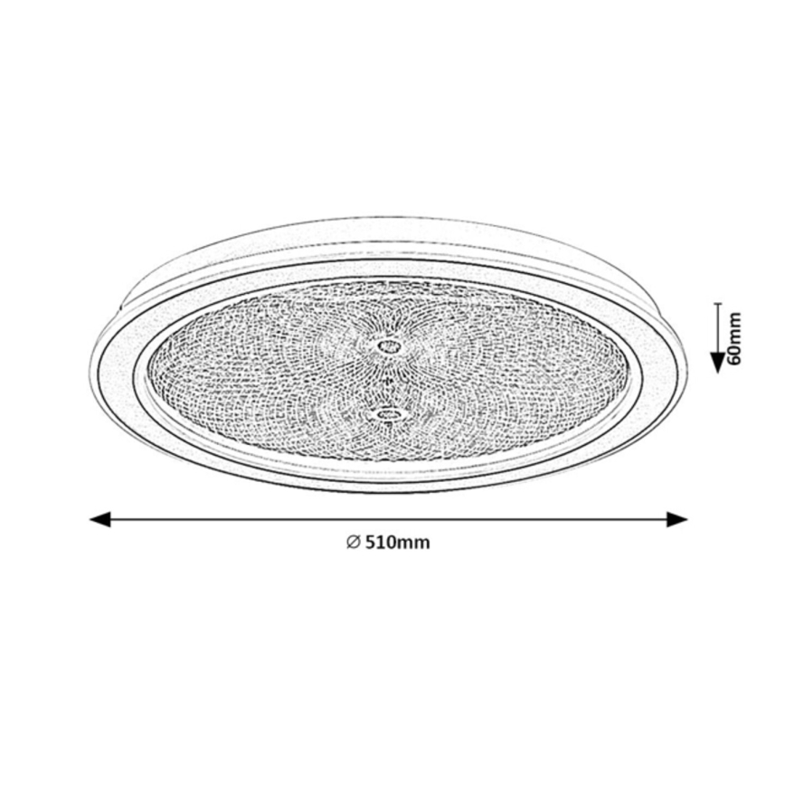 Rabalux - LED-dimmbare Deckenleuchte LED/34W/230V 3000-6500K Ø 51 cm + Fernbedienung