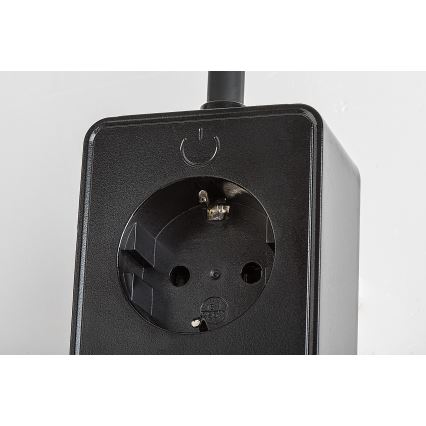 Rabalux - Dimmbare LED-Wandleuchte LED/4W/230V mit USB-Port für Steckdose 3000/4000/6000K schwarz
