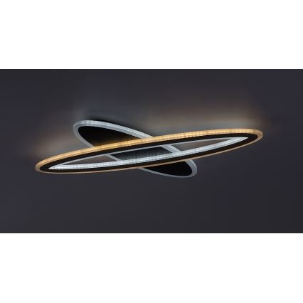 Rabalux - Dimmbare LED-Deckenleuchte LED/70W/230V 3000/4000/6000K schwarz + Fernbedienung Ø 70 cm
