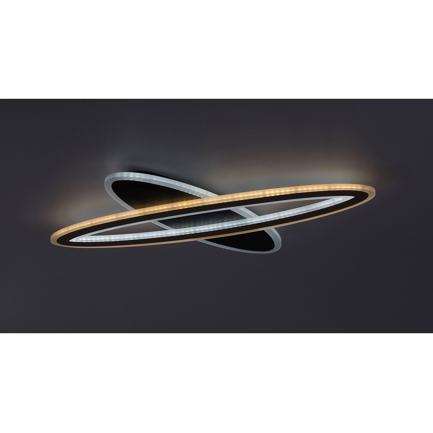 Rabalux - Dimmbare LED-Deckenleuchte LED/70W/230V 3000/4000/6000K schwarz + Fernbedienung Ø 70 cm