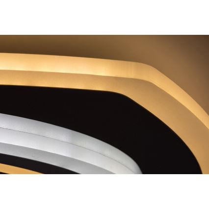 Rabalux - Dimmbare LED-Deckenleuchte LED/60W/230V 3000/4000/6000K mattchrom + Fernbedienung 48x48 cm