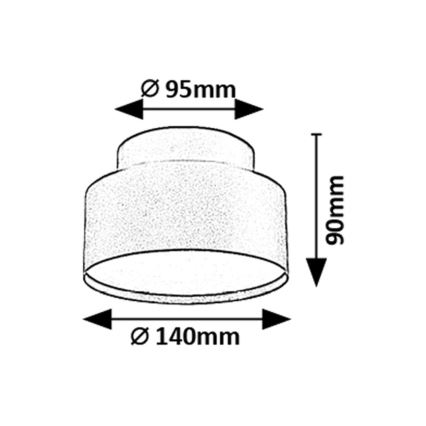 Rabalux - LED-Deckenleuchte LED/24W/230V 3000K schwarz