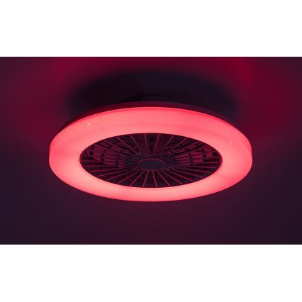 Rabalux - LED RGB dimmbares Deckenleuchte mit Ventilator LED/48W/230V 3000-6500K + Fernbedienung