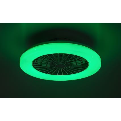 Rabalux - LED RGB dimmbares Deckenleuchte mit Ventilator LED/48W/230V 3000-6500K + Fernbedienung