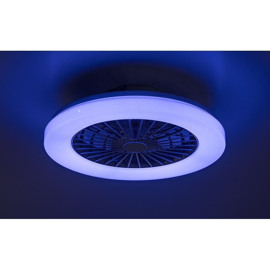 Rabalux - LED RGB dimmbares Deckenleuchte mit Ventilator LED/48W/230V 3000-6500K + Fernbedienung