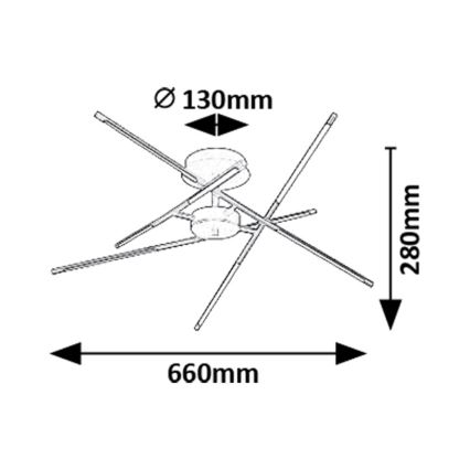 Rabalux - LED-Anbauleuchte LED/40W/230V 3000K schwarz