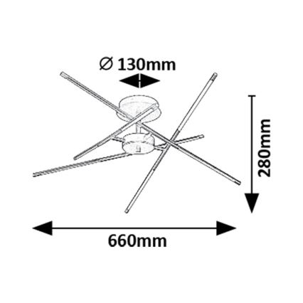 Rabalux - LED-Anbauleuchte LED/40W/230V 3000K golden