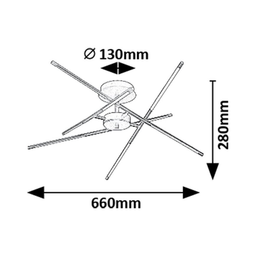Rabalux - LED-Anbauleuchte LED/40W/230V 3000K golden