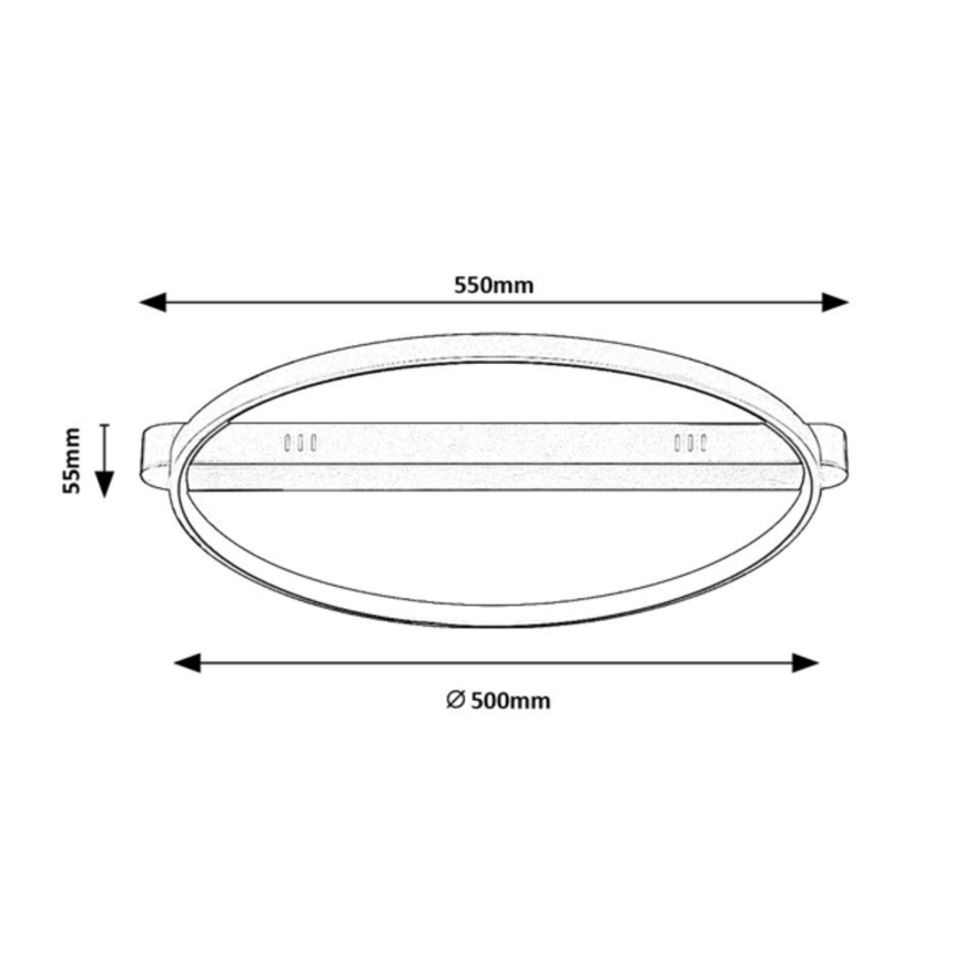 Rabalux - LED-Deckenleuchte LED/45W/230V 3000K 50x55 cm schwarz