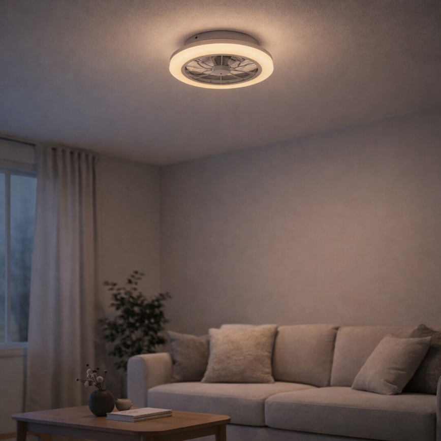 Rabalux - LED dimmbare Deckenleuchte mit Ventilator LED/24W/230V 3000-6500K + Fernbedienung