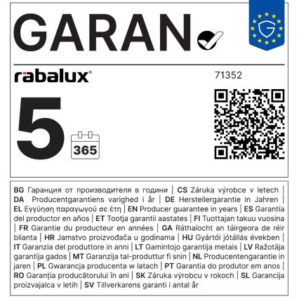 Rabalux - LED-Deckenleuchte, 20 W, 230 V, 3000/3500/4000 K, Ø 30 cm