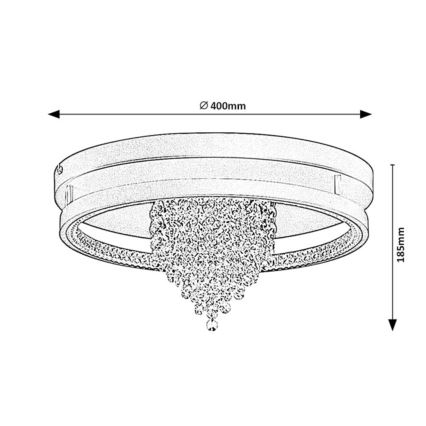 Rabalux - LED-Deckenleuchte LED/30W/230V 3000/3500/4000K Ø 40 cm