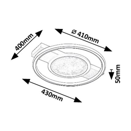 Rabalux - LED-Deckenleuchte LED/50W/230V 3000K