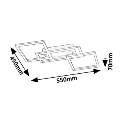 Rabalux - Dimmbare LED-Deckenleuchte LED/40W/230V 3000-6500K + Fernbedienung