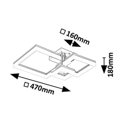 Rabalux - LED-Deckenleuchte LED/22W/230V 3000/4000/6500K golden