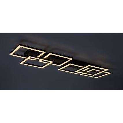 Rabalux - LED dimmbare Deckenleuchte LED/40W/230V 3000-6500K 33x100 cm schwarz + Fernbedienung