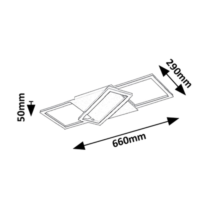 Rabalux - LED-dimmbare Deckenleuchte LED/40W/230V 3000-6500K 29x66 cm + Fernbedienung