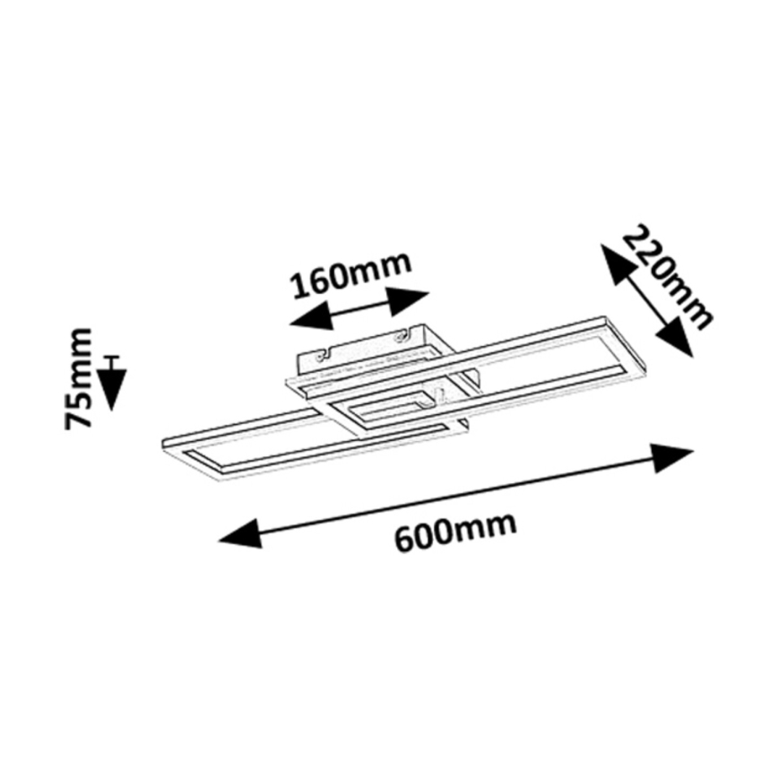 Rabalux - dimmbare LED-Deckenleuchte LED/30W/230V 3000-6500K + Fernbedienung Länge 60 cm