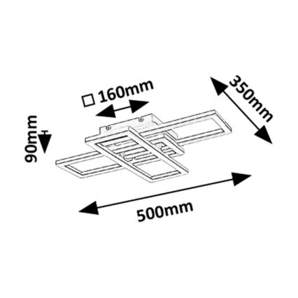 Rabalux - dimmbare LED-Deckenleuchte LED/40W/230V 3000-6500K + Fernbedienung 35x50 cm