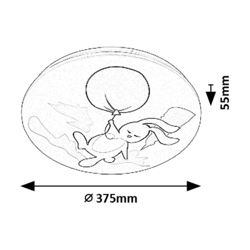 Rabalux - LED-Deckenleuchte für Kinderzimmer LED/24W/230V 3000K Ø 37,5 cm