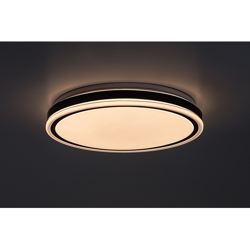 Rabalux - Dimmbare LED-Deckenleuchte LED/20W/230V 3000-6500K Ø 38,5 cm schwarz + Fernbedienung