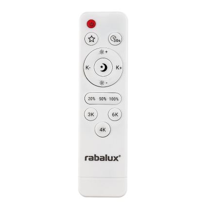 Rabalux - Dimmbare LED-Deckenleuchte LED/20W/230V 3000-6500K Ø 38,5 cm schwarz + Fernbedienung