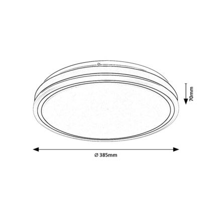 Rabalux - Dimmbare LED-Deckenleuchte LED/20W/230V 3000-6500K Ø 38,5 cm schwarz + Fernbedienung