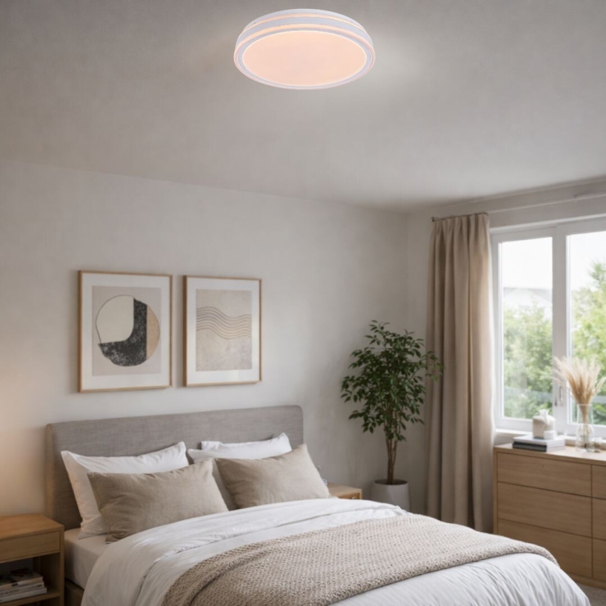 Rabalux - Dimmbare LED-Deckenleuchte LED/23W/230V 3000-6500K Ø 38,5 cm schwarz + Fernbedienung