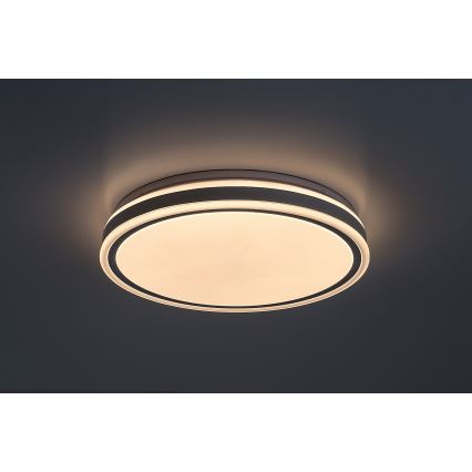 Rabalux - Dimmbare LED-Deckenleuchte LED/23W/230V 3000-6500K Ø 38,5 cm schwarz + Fernbedienung