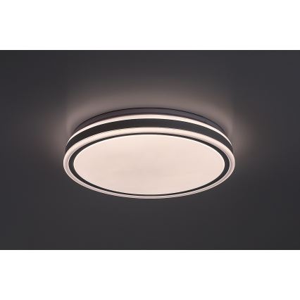 Rabalux - Dimmbare LED-Deckenleuchte LED/23W/230V 3000-6500K Ø 38,5 cm schwarz + Fernbedienung