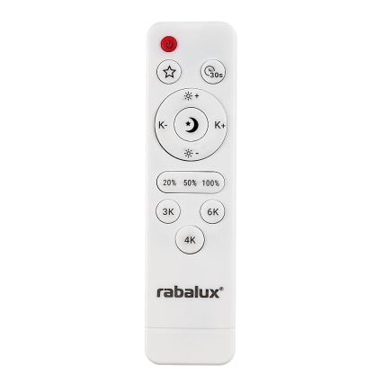 Rabalux - Dimmbare LED-Deckenleuchte LED/23W/230V 3000-6500K Ø 38,5 cm schwarz + Fernbedienung