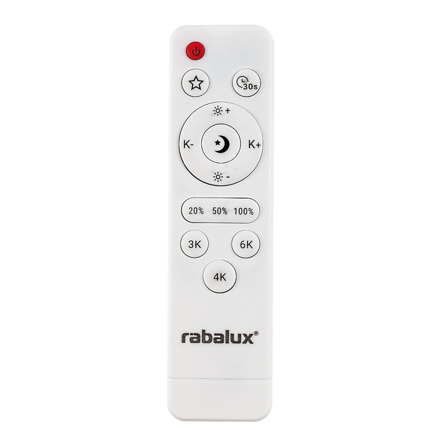 Rabalux - Dimmbare LED-Deckenleuchte LED/23W/230V 3000-6500K Ø 38,5 cm schwarz + Fernbedienung
