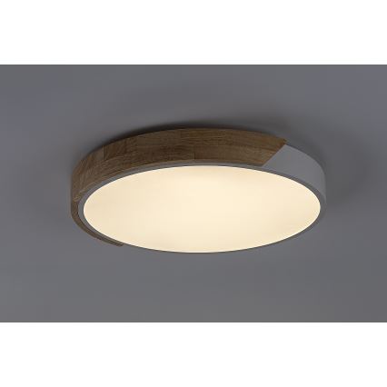 Rabalux - LED-Deckenleuchte LED/24W/230V 3000K weiß/Eiche Ø 61 cm