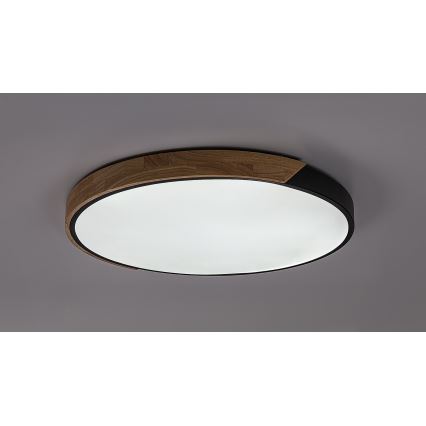 Rabalux - LED-Deckenleuchte LED/42 W/230 V 3000/4000/6500 K schwarz/Eiche Ø 41 cm