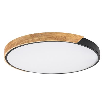 Rabalux - LED-Deckenleuchte LED/42 W/230 V 3000/4000/6500 K schwarz/Eiche Ø 41 cm