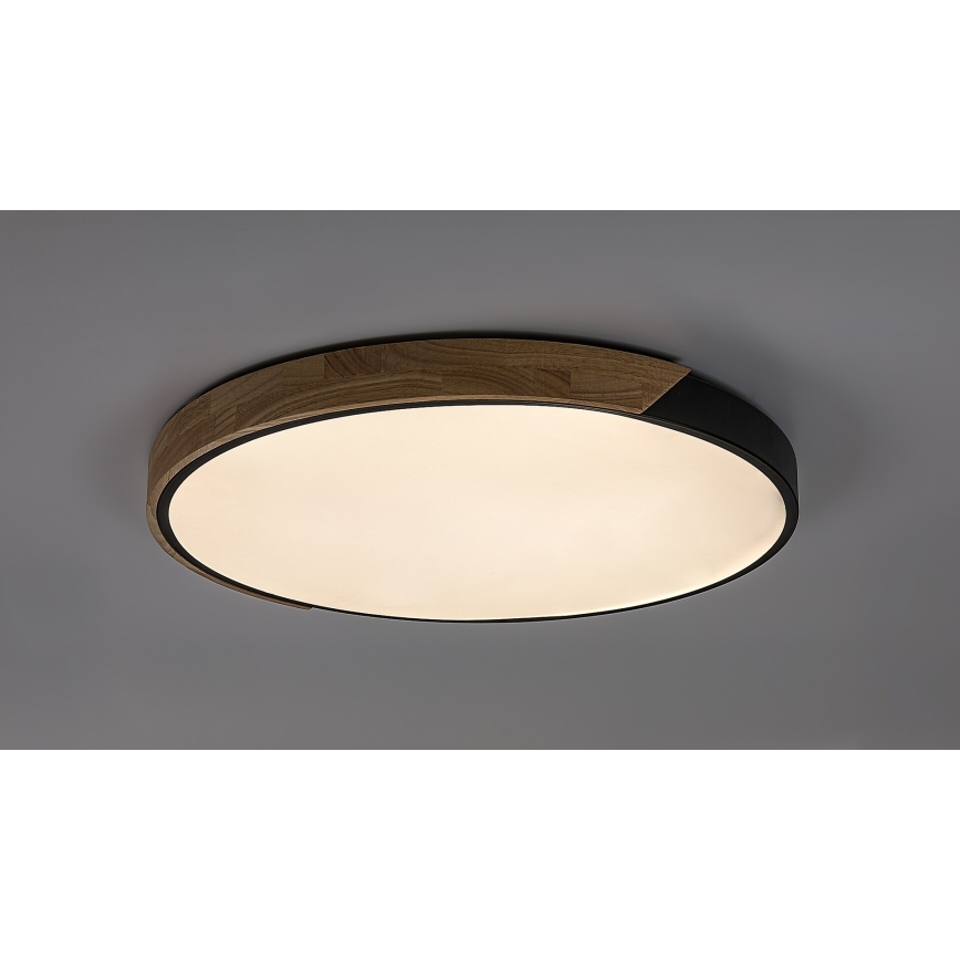 Rabalux - LED-Deckenleuchte LED/42W/230V 3000/4000/6500K schwarz/Eiche Ø 61 cm