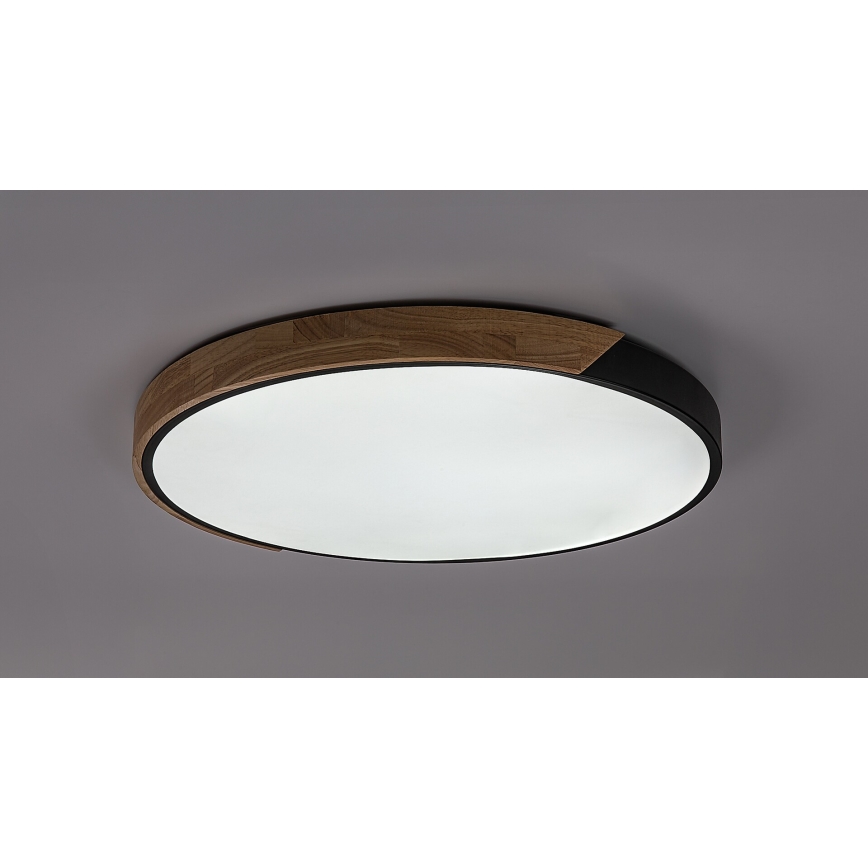 Rabalux - LED-Deckenleuchte LED/42W/230V 3000/4000/6500K schwarz/Eiche Ø 61 cm