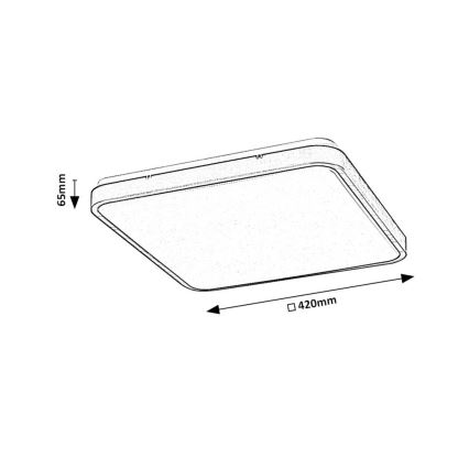 Rabalux - Dimmbare LED-Deckenleuchte für Badezimmer LED/36W/230V 3000-6000K IP44 42x42 cm weiß + Fernbedienung