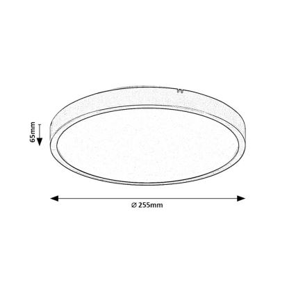 Rabalux - LED-Deckenleuchte für Badezimmer LED/12W/230V 3000/4000/6000K IP44 d 25,5 cm weiß