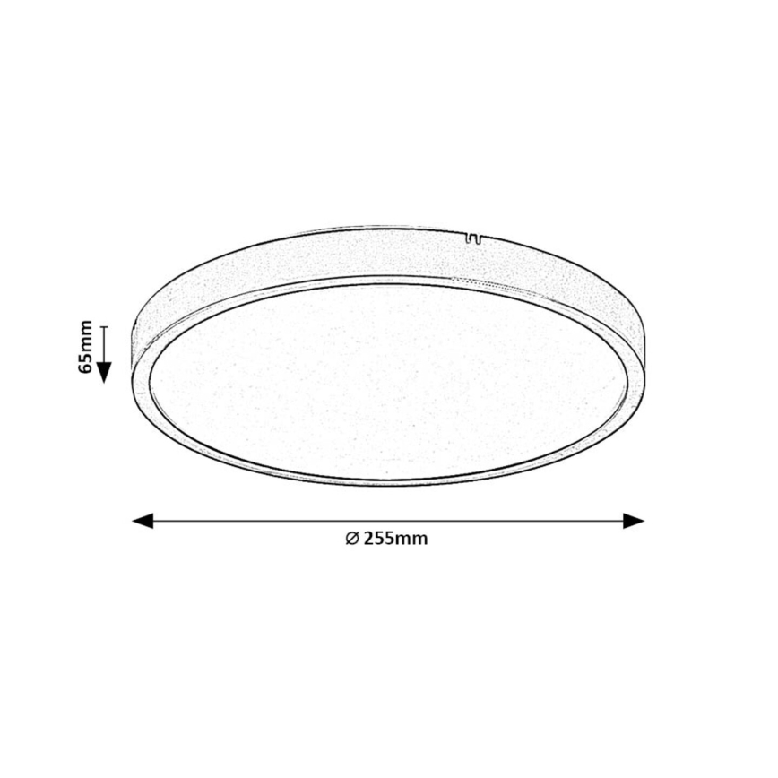 Rabalux - LED-Deckenleuchte für Badezimmer LED/12W/230V 3000/4000/6000K IP44 d 25,5 cm weiß
