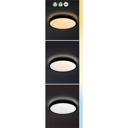 Rabalux - Dimmbare LED-Deckenleuchte für Badezimmer LED/24W/230V 3000-6000K IP44 d 35,5 cm weiß + Fernbedienung