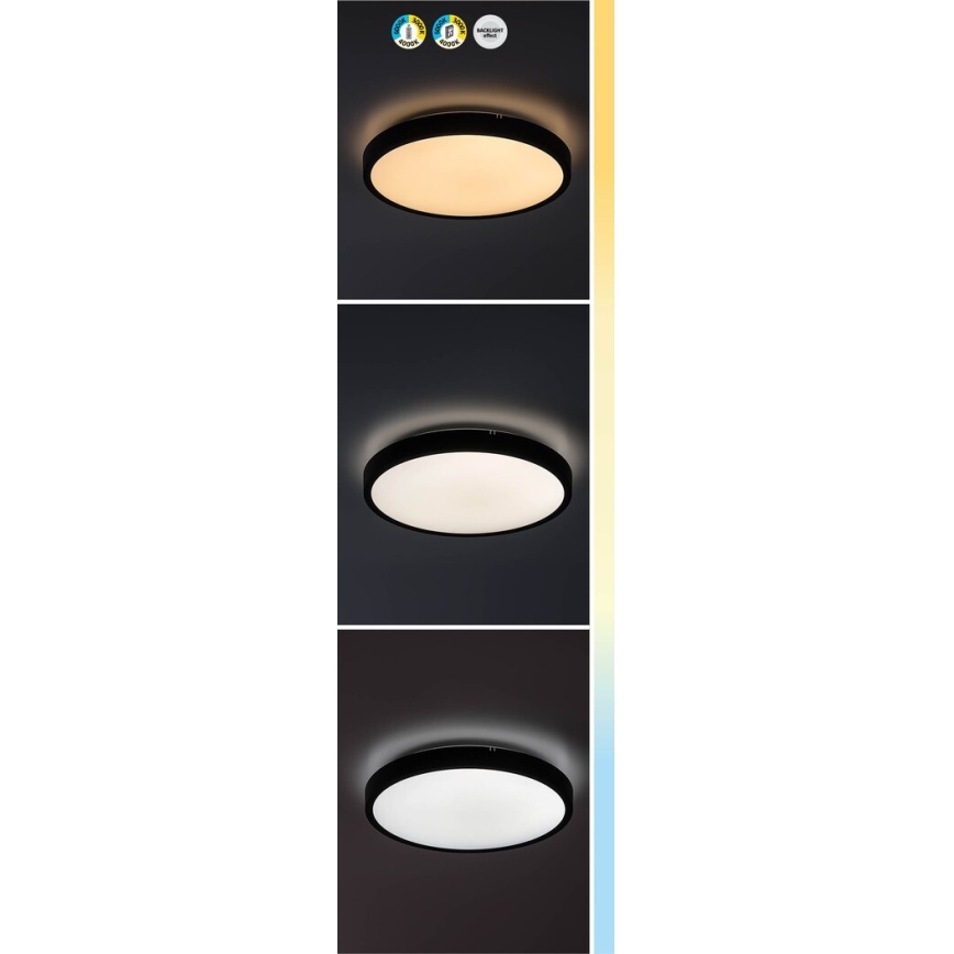 Rabalux - Dimmbare LED-Deckenleuchte für Badezimmer LED/24W/230V 3000-6000K IP44 d 35,5 cm weiß + Fernbedienung